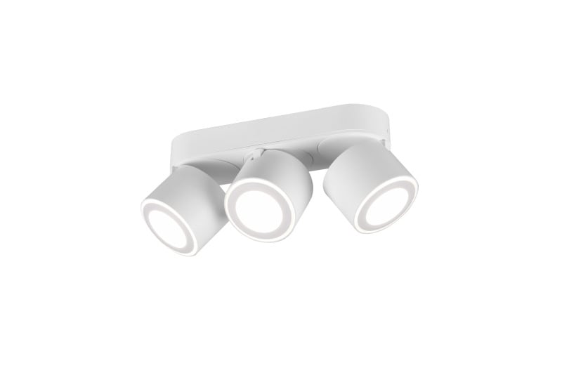 TRIO LEUCHTEN - max. 3x5W, 3x450lm, 3000K 8,7x10,6x27,3cm,getr.scha,Weiß