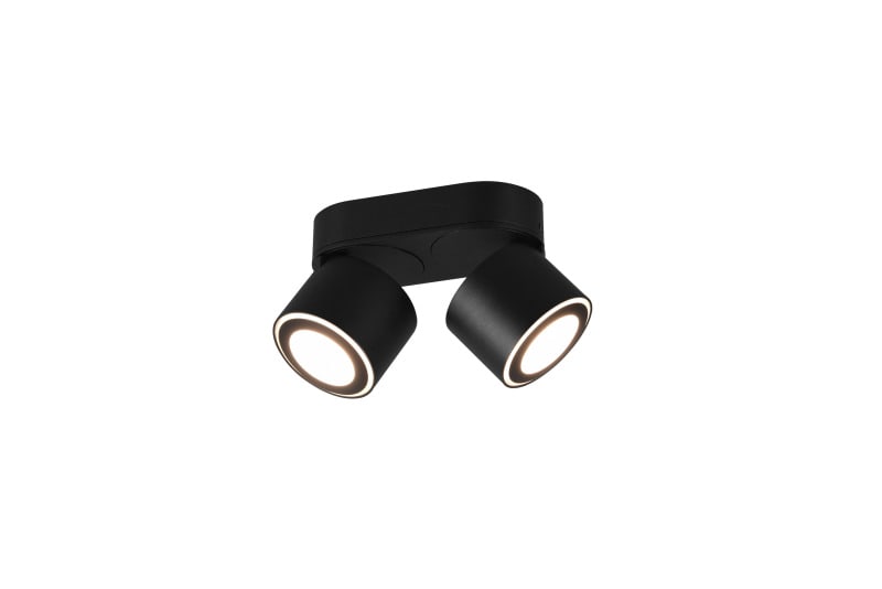 TRIO LEUCHTEN - max.2x5W, 2x450lm, 3000K 8,7x10,6x18cm,getr.sch,Schwarz