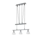 TRIO LEUCHTEN - 3xE14/5W,3000K/3x470Lm,Br.60cm,Nickel m Gl.alabasterf.weiß,D.11cm