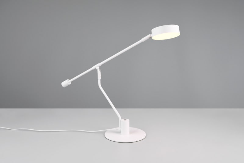 TRIO LEUCHTEN - 6W,560lm,2700-6500K,L.58xH.64cm,D.17cm,Touch Dimmer, Metall weiß matt