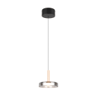 TRIO LEUCHTEN - 10W 1100lm, 3000K,D.22xH.200cm,Metall Schw m.Glas chrom bed.,SwD,Lift-me