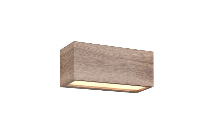 TRIO LEUCHTEN - 2xE14, o.LM, IP44, B.25xH.11xT.10cm, Metall holzfarbig, Glas, weiß