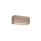 TRIO LEUCHTEN - 2xE14, o.LM, IP44, B.25xH.11xT.10cm, Metall holzfarbig, Glas, weiß