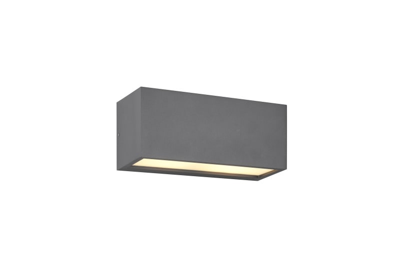 TRIO LEUCHTEN - 2xE14, o.LM, IP44, B.25xH.11xT.10cm, Metall anthrazit, Glas, weiß