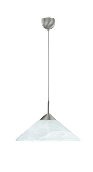 HUFNAGEL - Pendelleuchte ML Platin, Alabaster weiß