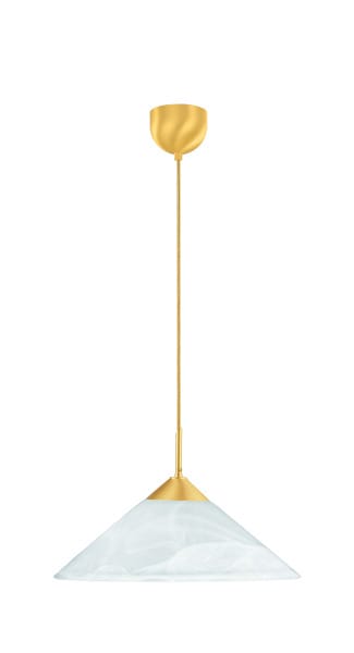 HUFNAGEL - Pendelleuchte ML Messing, Alabaster weiß