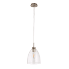 HUFNAGEL - Pendelleuchte ML Platin, Glas transparent
