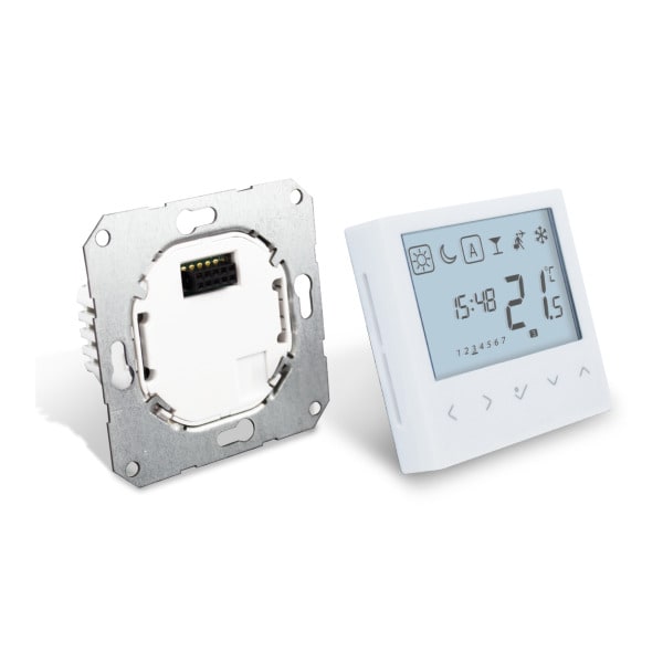 SALUS CONTROLS - digit. elektronischer Raumth. für das Schalterprogramm (55x55 mm) RAL9010