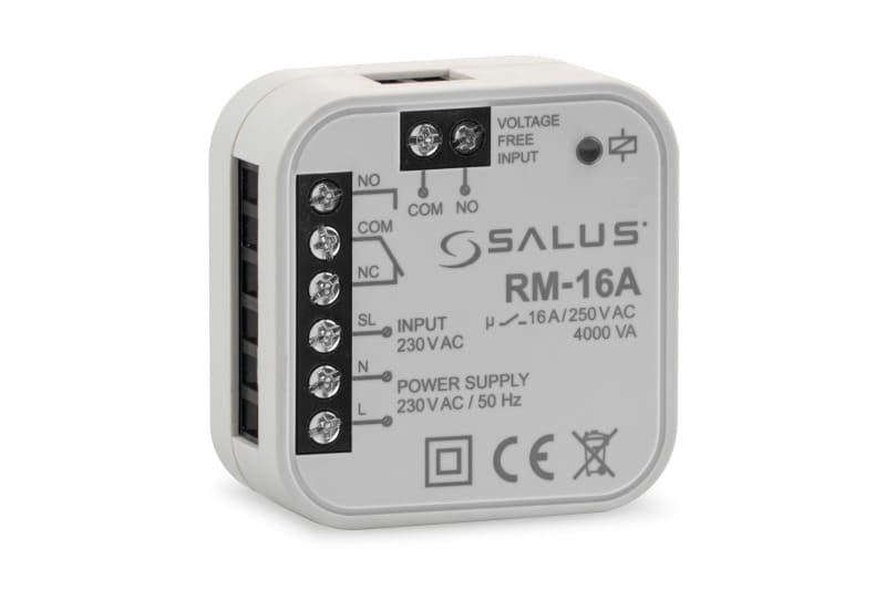 SALUS CONTROLS - Unterputzrelais mit 16A Schaltleistung, 230V bzw. potentialfreier Kontakt