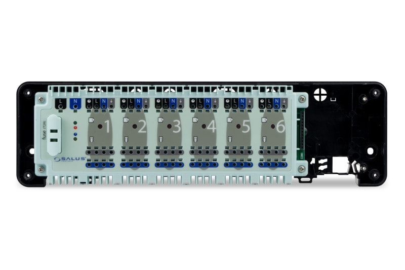 SALUS CONTROLS - 6-Zonen Regelklemmleiste - wie KL06-230V, jedoch für 24V, inkl. Transformator
