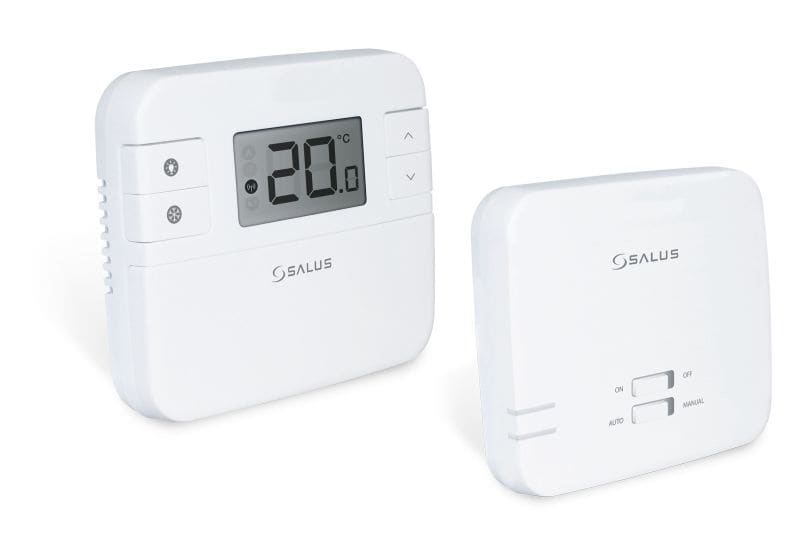 SALUS CONTROLS - Digitaler Funk-Raumthermostat, potentialfreier Kontakt, Batterie betrieben