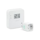 SALUS CONTROLS - Digitaler Raumthermostat, Batterie betrieben m. Funkstecker (Schuko, 16A)