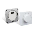 SALUS CONTROLS - elektr. Raumthermostat m. Drehregler für das Schalterprogramm (55x55 mm) ähnlich RAL9010