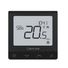 SALUS CONTROLS - QUANTUM ultraflacher schwarzer Raumth. UP 230V m. großem Disp.