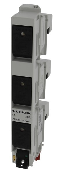 K'ELECTRIC - CORON R D0-Reiter-Sicherungslasttrennschalter 3pol. bestückt 20A