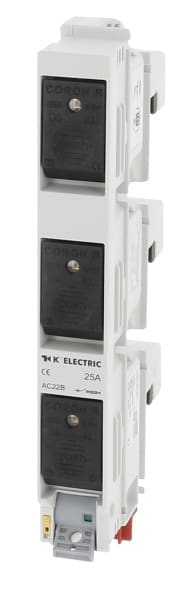 K'ELECTRIC - CORON R D0-Reiter-Sicherungslasttrennschalter 3pol. bestückt 25A