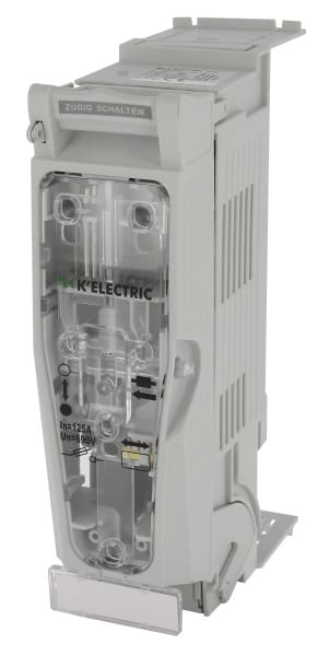 K'ELECTRIC - NH-Reiter-Sicherungslasttrenner Gr. 000/125A, 3p., 53mm, Abg. oben