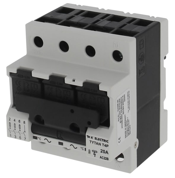 K'ELECTRIC - D0 Lasttrennschalter RE TYTAN T4P 3p+N 20A bestückt, 4 TE