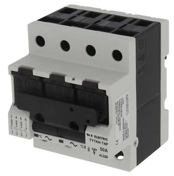 K'ELECTRIC - D0 Lasttrennschalter RE TYTAN T4P 3p+N 50A bestückt, 4 TE