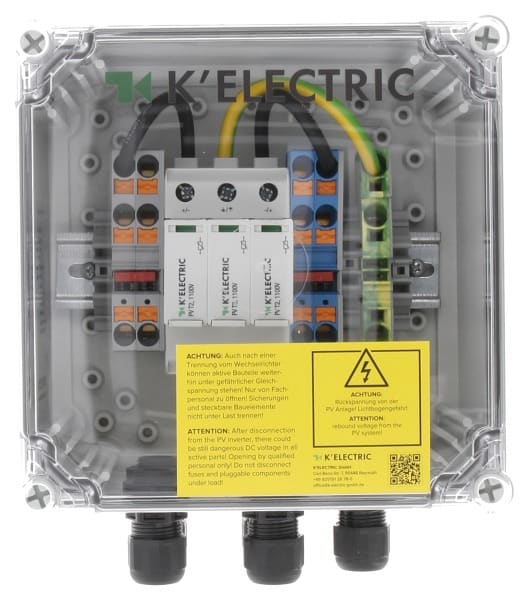 K'ELECTRIC - GAK 1x2/T1+T2 1100V Generatoranschlußkasten 200x200x132
