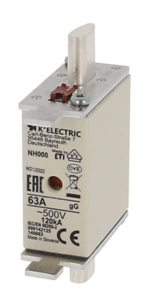 K'ELECTRIC - NH Sicherung Größe 000, 500V AC, 63A
