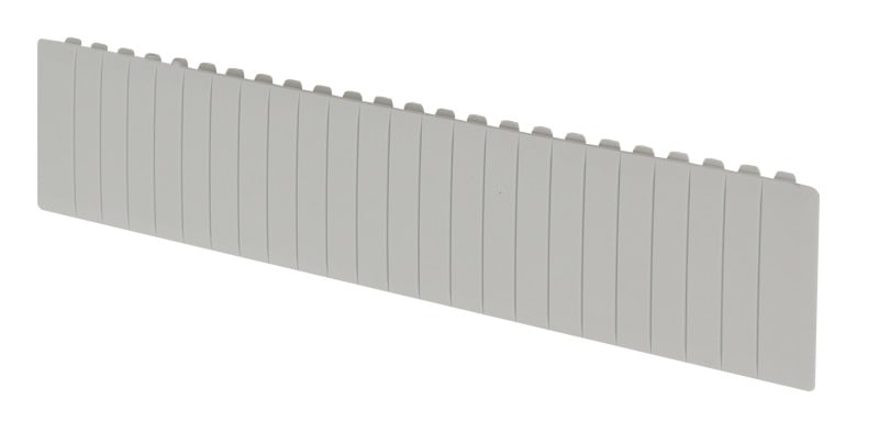 K'ELECTRIC - Blindabdeckung für Verteilergehäuse, 12 Platzeinheiten, grau, 220mm lang