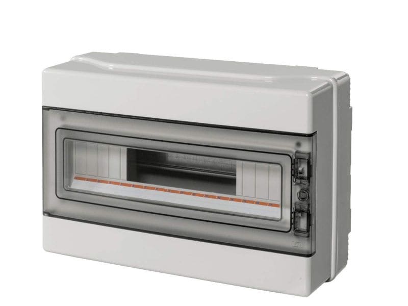 ELETTROCANALI SPA - EC62018 AP-Modulgehäuse IP65 400x265x140 mit Tür 18TE