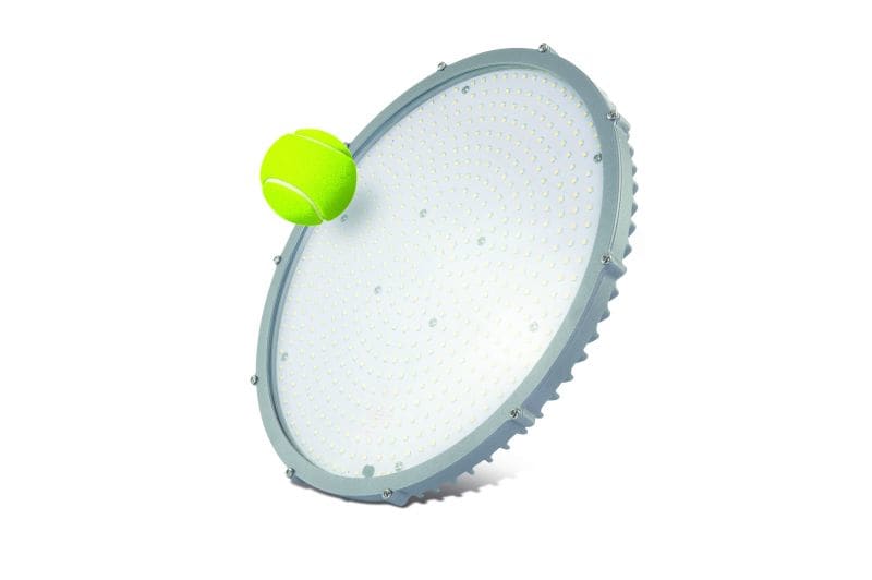 DOTLUX - LED-Hallenstrahler LIGHTSHOWERevo-ball 135W 5000K gefrostete Abdeckung ballwurfsicher dimmbar DALI Made in Germany