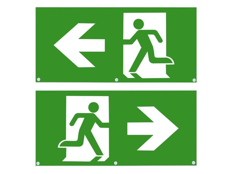 DOTLUX - Erweitertes Piktogrammset links und rechts für LED-Notleuchte EXITmulti (Artikel 3177-060120) Set 2 Stück