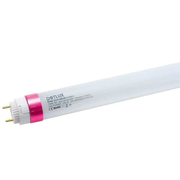 DOTLUX - LED-Röhre LUMENPLUS 60cm 8W Fleischfarbe gefrostet drehbare Endkappe