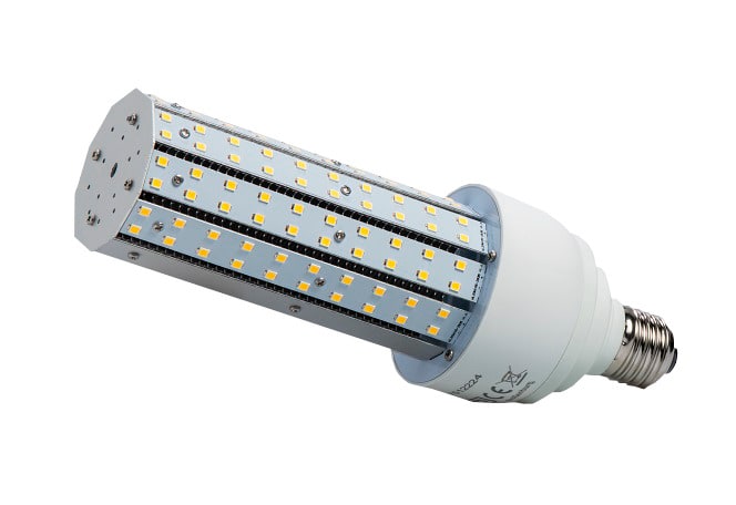 DOTLUX - LED-Straßenlampe RETROFITastrodim E27 18 Watt warmweiß 135 SMD 2835 LED's einseitig abstrahlend 270°