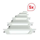 DOTLUX - LED-Einbaupanel SQUAREeco IP20 16W 3000K 175x175mm Set 5 Stück
