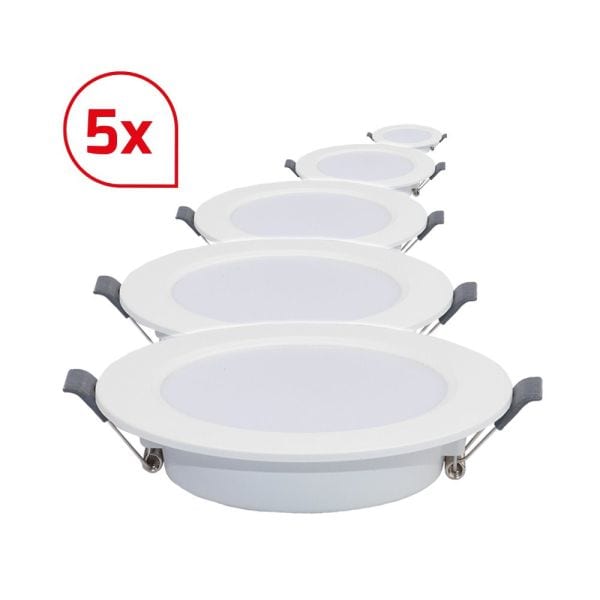 DOTLUX - LED-Downlight CIRCLEflat 6W 4000K inkl. Treiber Set 5 Stück