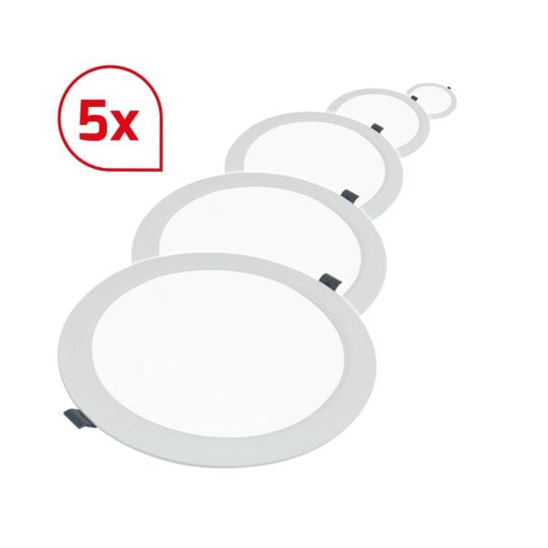 DOTLUX - LED-Downlight CIRCLEflat 6W 3000K  inkl. Treiber Set 5 Stück