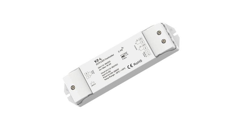 DOTLUX - LED Funk-Empfänger/Dimmer für zweifarbige LED-Streifen Fusion Technologie 2x 8A 12-36V DC