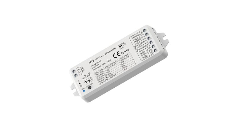DOTLUX - 5 in 1 LED Funk-Empfänger/Dimmer TUYA & Fusion Technologie15,5A 12-24V für alle LED-Streifen