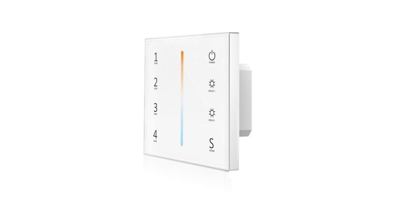 DOTLUX - 4Zonen Touchpanel für zweifarbige Empfänger DMX/Fusion-Technologie