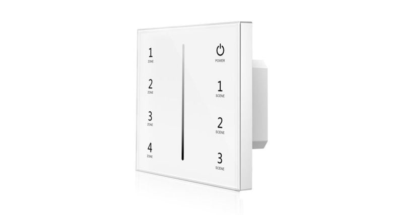 DOTLUX - 4ZonenTouchpanel für einfarbige Empfänger DMX/Fusion-Technologie