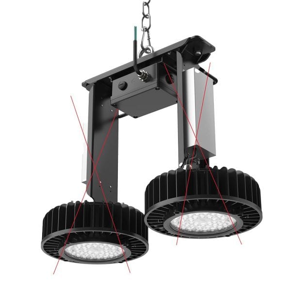 DOTLUX - Halterung Duo für LED-Hallenstrahler COOLER