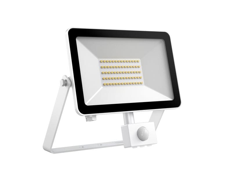 DOTLUX - LED-Strahler FLOORslim-sensor 50W 3000K weiß mit Bewegungsmelder PIR