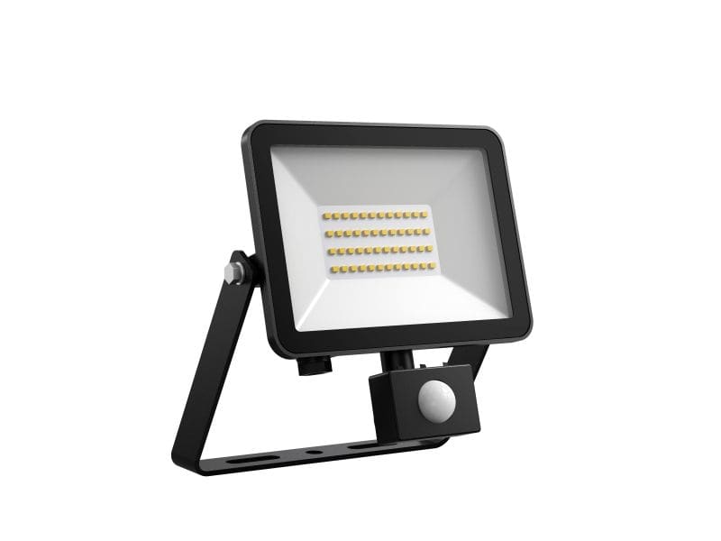 DOTLUX - LED-Strahler FLOORslim-sensor 30W 4000K schwarz mit Bewegungsmelder PIR