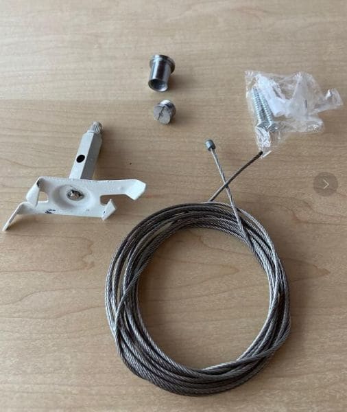 DOTLUX - 3 Phasen-Schienenabhängungsset PRO, 1,5 m. Draht, weiss