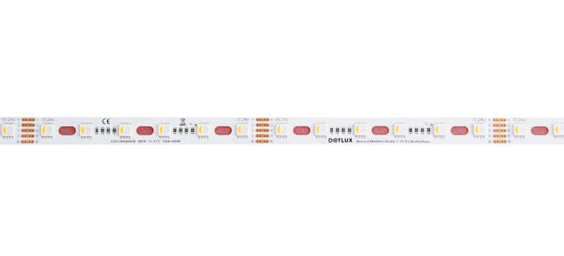 DOTLUX - RGBW CURVE LED-Streifen 96W 12mm IP20 5m-Rolle inkl. 50cm Anschlusskabel beidseitig
