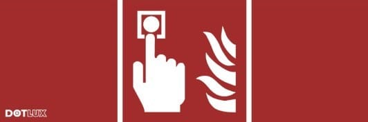 DOTLUX - Piktogramm Feuermelder (1Stück) für LED-Notleuchte EXITflat (Artikel 5406)