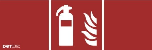 DOTLUX - Piktogramm Feuerlöscher (1Stück) für LED-Notleuchte EXITflat (Artikel 5406)