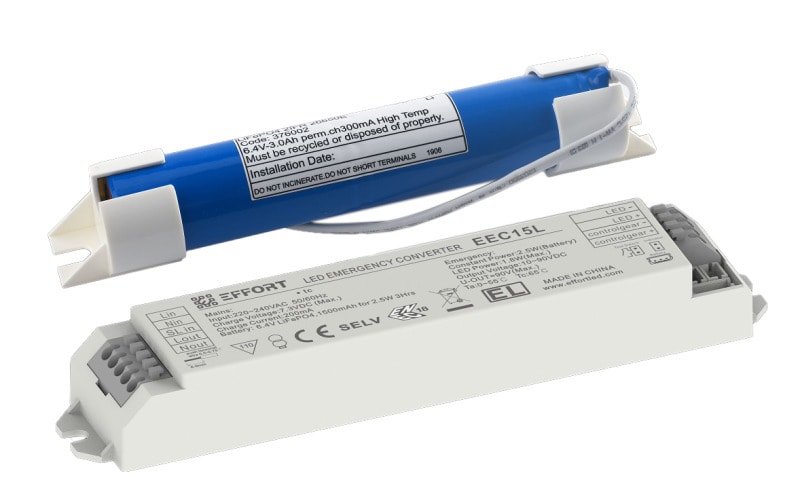 DOTLUX - NOTSTROM-AKKU-KIT NOTLICHTBAUSTEIN 5W 10-90V Selbsttest Konstantleistung (3h) für konstantstrombetriebene LED-Leuchten LiFePO4 7,3V