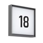 DOTLUX - LED-Hausnummernleuchte WALLsquare 24cm 2,5W 3000K mit Dämmerungsschalter (deaktivierbar)