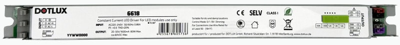 DOTLUX - LED Netzteil max.80W 1-10V dimmbar 900m-1600mA