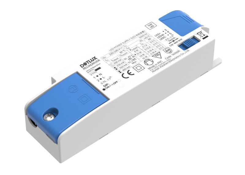 DOTLUX - LED-Netzteil CC max. 16W 200-400mA nicht dimmbar geeignet für Zentralbatterie durchverdrahtbar