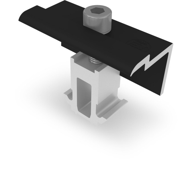 K2 SYSTEMS - DomeClamp Endklemmen Set 30-50 mm, schwarz eloxiert